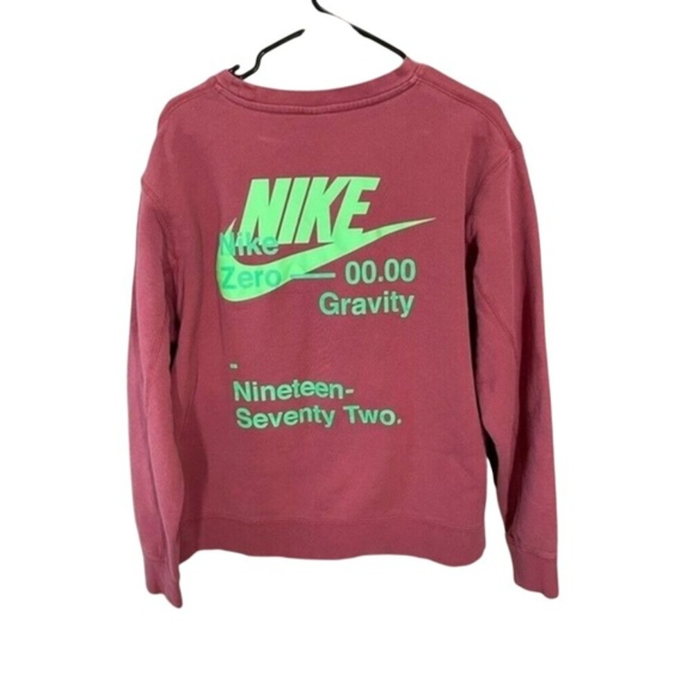Nike Zero Gravity Crewneck Sweatshirt Red Graphic Print‎ Spellout Size L VTG - Picture 2 of 11
